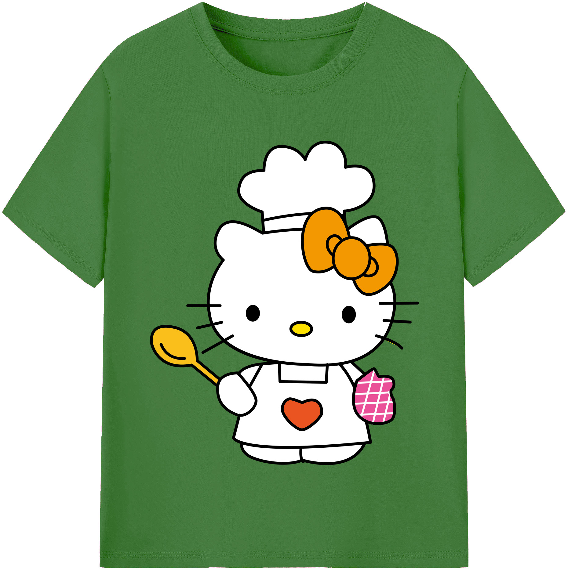 （画像用） Hello Kitty ハローキティ レディースカジュアルプリントTシャツ（綿100％）